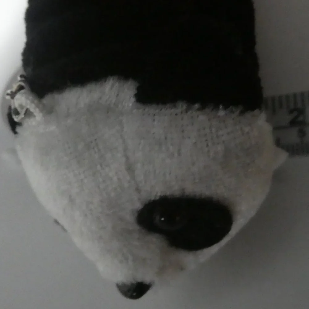 SUPER SOFT SPRING Key Chain | Panda with fluffy tail | BNWT - Picture 10 of 11